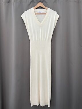 525 America Cream V-Neck Maxi Dress